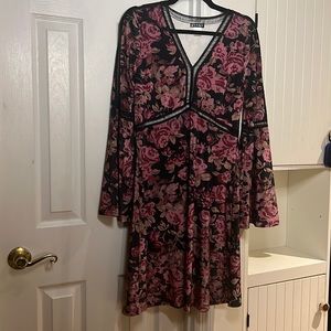 Fantastic floral velour dress.